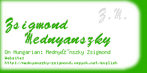 zsigmond mednyanszky business card